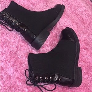 Really unique fall/winter booties (lace up back)